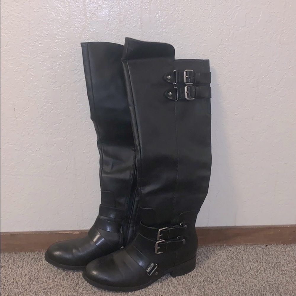 Black Knee High Boots